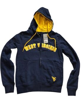 Colosseum Women’s Navy & Yellow West Virginia University Zip Hoodie Small